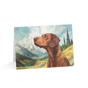 Cartes de voeux hongrois Vizsla (1, 10, 30 et 50 pcs)