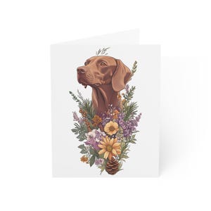 Cartes de voeux hongrois Vizsla (1, 10, 30 et 50 pcs)