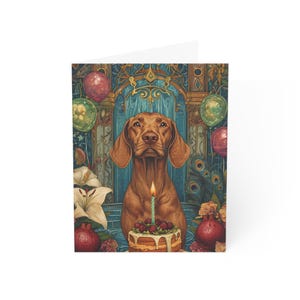 Cartes d'anniversaire hongroises Vizsla (1, 10, 30 et 50 pcs)