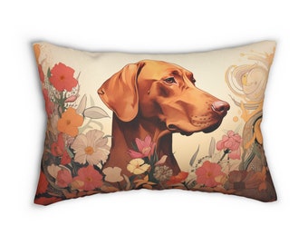 Hungarian Vizsla Spun Polyester Lumbar Pillow