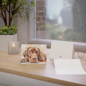 Cartes de voeux hongrois Vizsla (1, 10, 30 et 50 pcs)