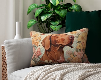 Hungarian Vizsla Spun Polyester Lumbar Pillow