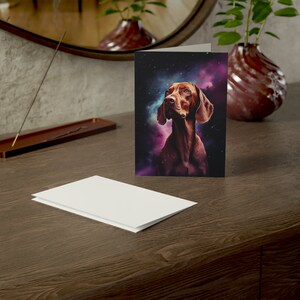 Aquarelles Cartes de voeux en Vizsla hongrois (1, 10, 30 et 50 pcs) 1