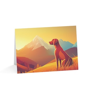 Cartes de voeux hongrois Vizsla (1, 10, 30 et 50 pcs)