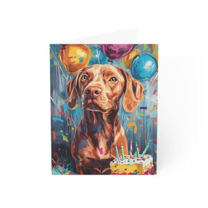 Cartes d'anniversaire hongroises Vizsla (1, 10, 30 et 50 pcs)