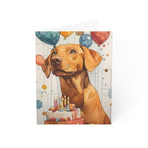 Cartes d'anniversaire hongroises Vizsla (1, 10, 30 et 50 pcs)