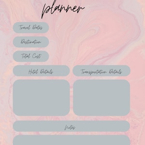Digital Download Travel Planner