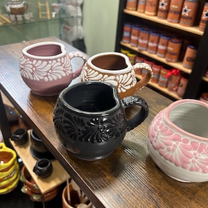 Talavera Heart Shaped Mug Talavera Taza Forma Corazon Hecho En Mexico Made in Mexico