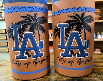 Los Angeles Clay Beer Mug Michelada Cup Made in Mexico Artesania Tarro Cup 32oz L.A Beer Mug (Price is for each mug)