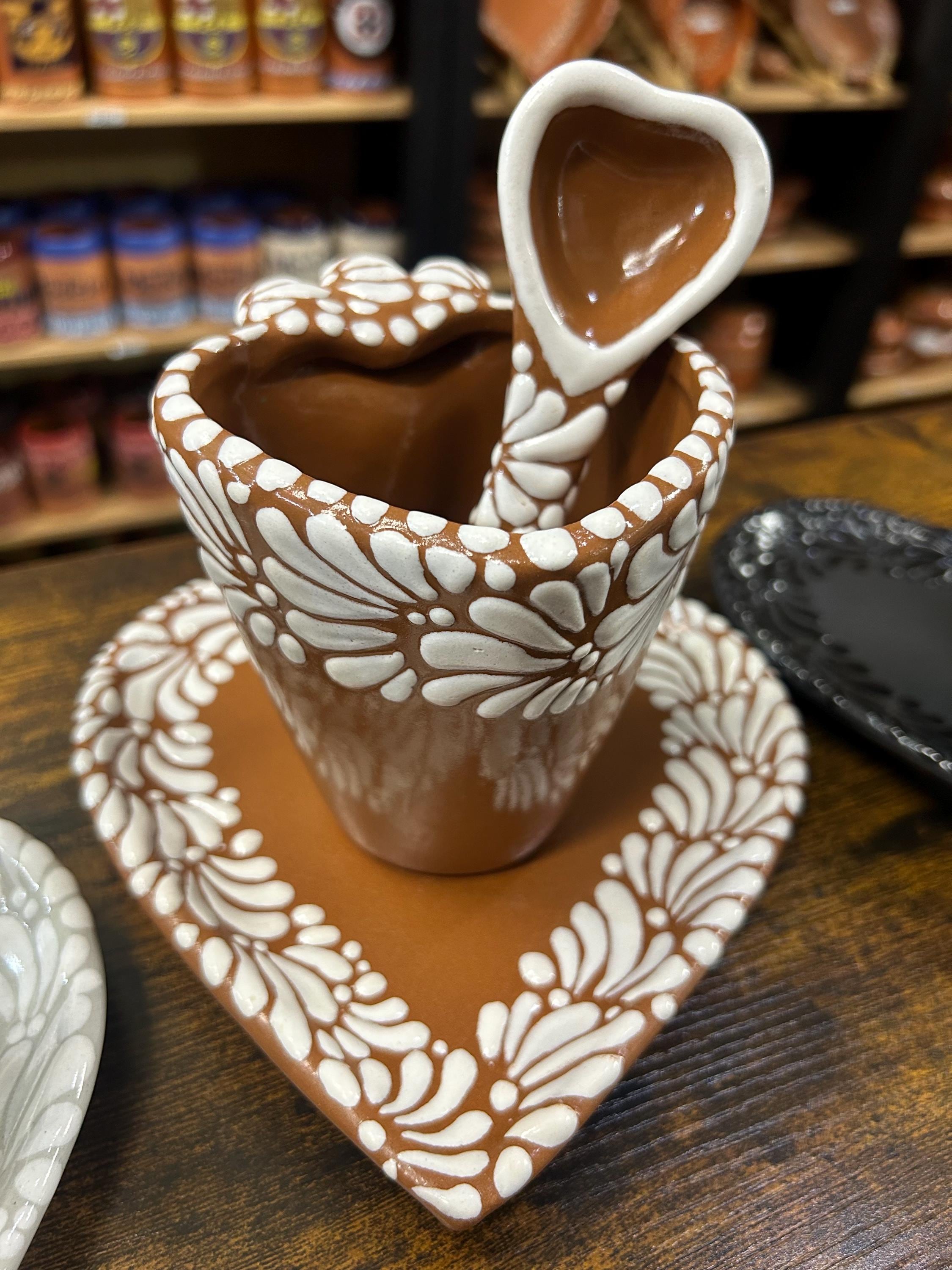 Talavera Heart Shape Mug Set Made in Mexico Talavera Talavera Heart Shape Mug Set Made in Mexico Talavera
