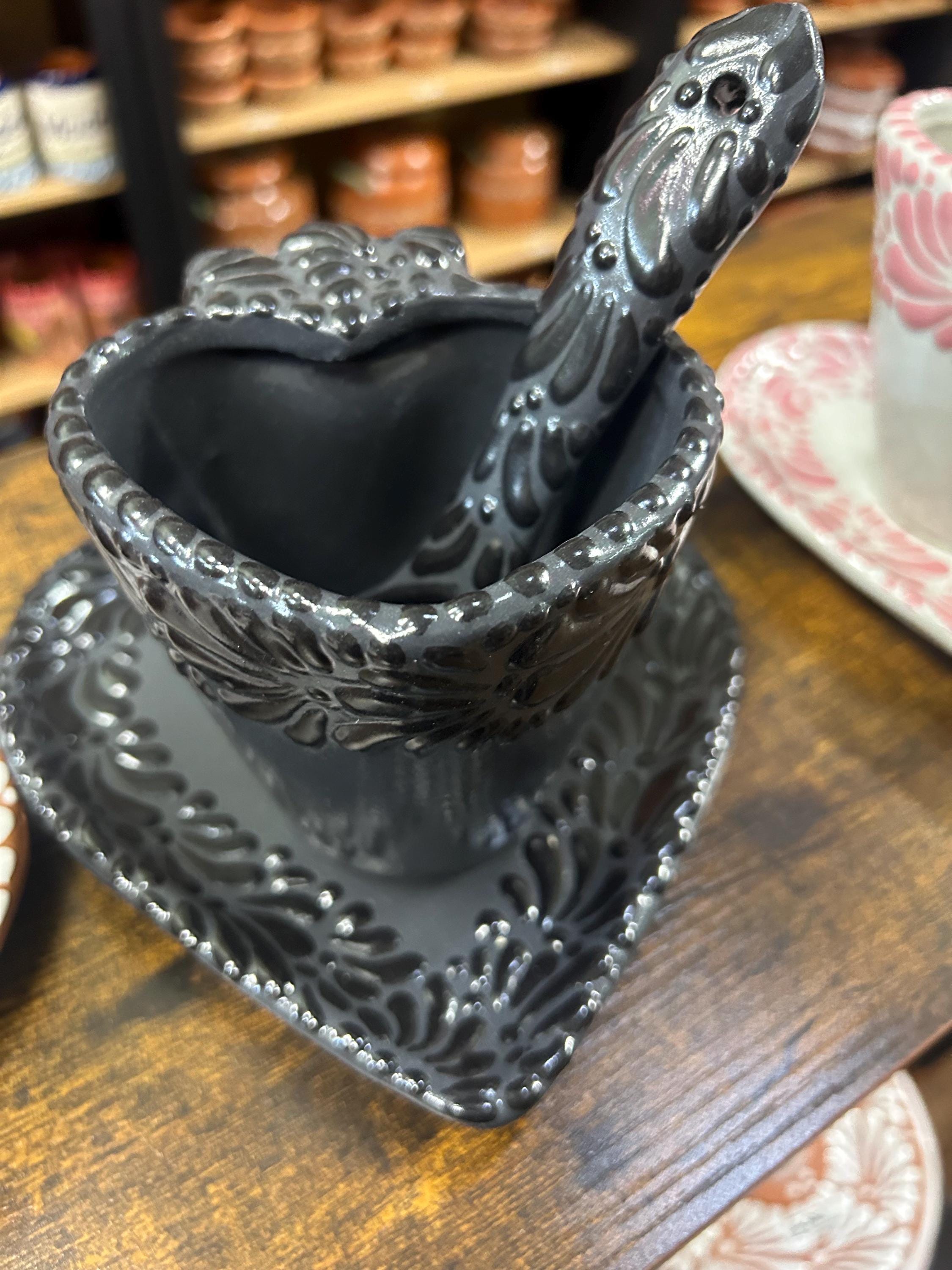 Talavera Heart Shape Mug Set Made in Mexico Talavera Talavera Heart Shape Mug Set Made in Mexico Talavera