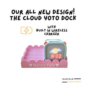 NEW! Cloud design Yoto player wireless charging dock & card holder