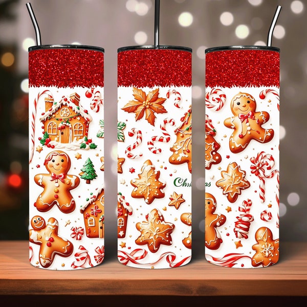 Tumbler Wrap,  Sublimation , tumbler png, Christmas, Ginger Bread Man, House, sublimation design, tumbler design, tumblerful, xmas tumbler