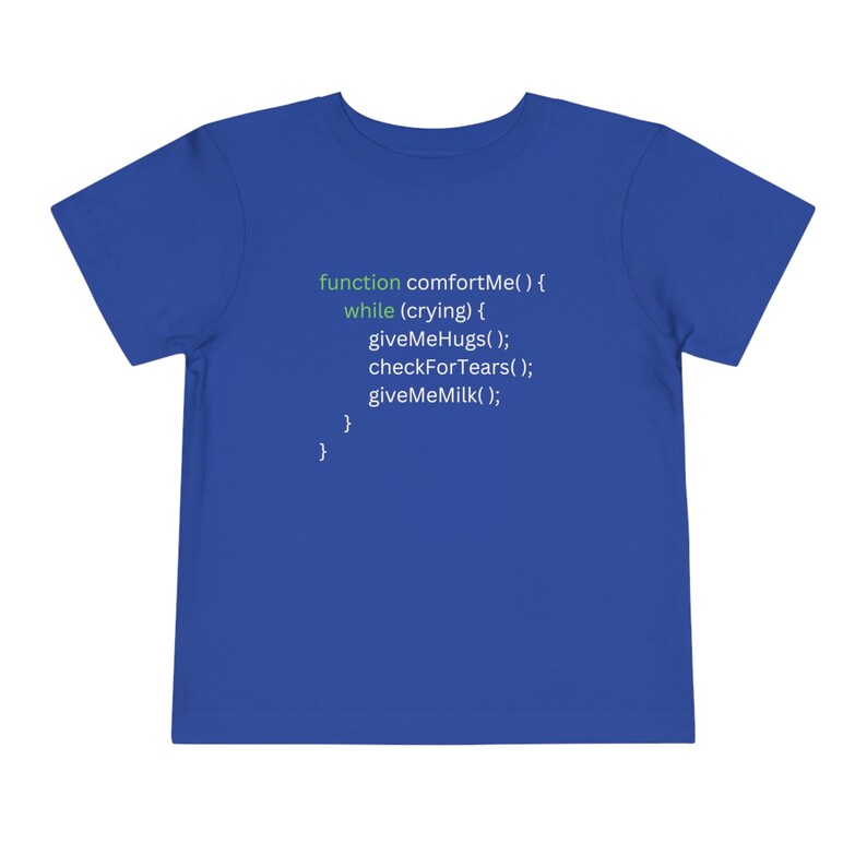 STEM Toddler - Codering JavaScript "Give Me Milk" -technologie en codering T-shirt True Royal