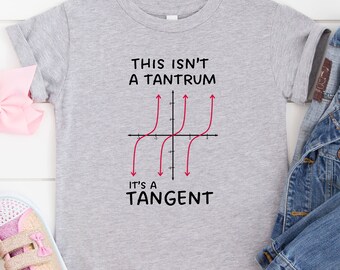 Camiseta de piada matemática de birra para criança, piada de matemática tangente, camisa STEM, STEM infantil, matemática infantil, humor de birra
