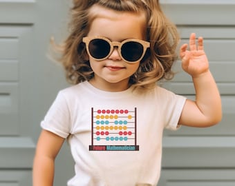 Camisa infantil STEM do futuro matemático – STEM Kids, Camisa Ábaco de Matemática