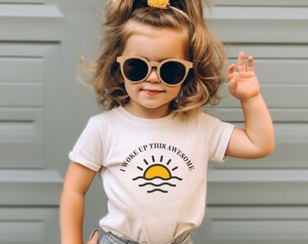 Eu acordei esta camiseta gráfica incrível, camisa motivacional, camisa Sunshine, mentalidade de crescimento