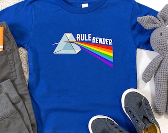Camiseta infantil Rule Bender Rainbow Prism, camisa arco-íris de física óptica STEM