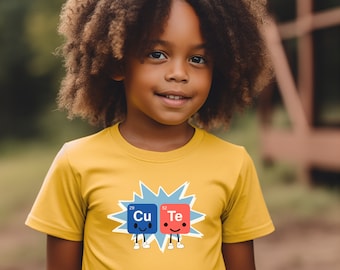 Peuter "CuTe" STEM Periodiek Systeem Shirt, Periodieke Elementen, Kids Science, Kids STEM