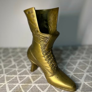 Victorian style Brass Boot, Brass Shoe, Collectors Shoe