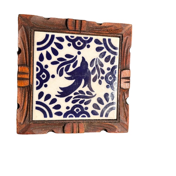 Mexican Tile Trivet, and Carvrd