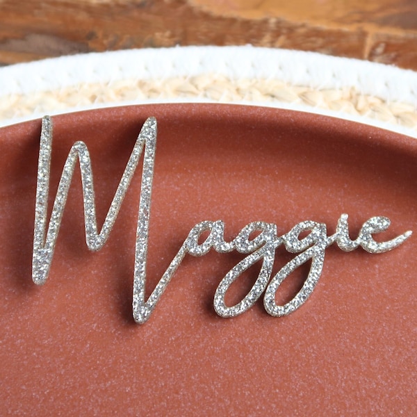 Glitter Table Name Tags - Etsy