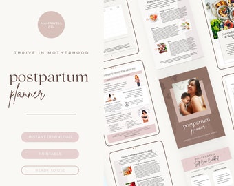 DRUCKBAR Postpartum Planer für neue Mütter | 4. Trimester, Geschenk für neue Mutter, Marketing-Vorlage für Wellness-Profis