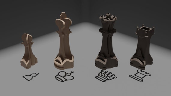 Modeling a Chess Set That Works in 2D and 3D 