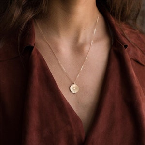 18K Gold Plated Waterproof Sun Pendant Necklace Gold Non Tarnish Sunshine Necklace Minimalist Gold Sunbeam Circle Pendant Necklace image 2