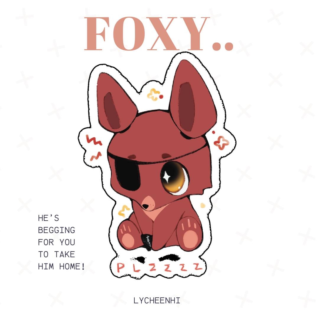 foxy illustrations AMO 500部限定zine サイン　レア Foxy - Five Nights at Freddy's Poster Print – Gamer Wall Art