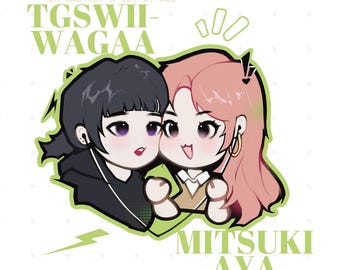 MitsuAya Acrylic Charms: Green Yuri Girls