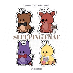 Sleeping Freddy Chica Bonnie Foxy Five Nights at Freddy&#39;s Charm FINAL SALE