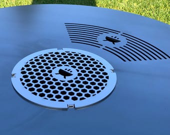 Edelstahl Grilleinsatz/Grillrost für Feuerplatten Plancha mit 20 cm Innenloch