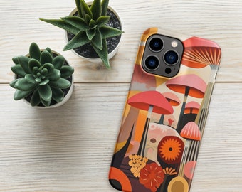 IPhone 14 Pro Cottagecore Mushroom Flower Hippie 60s 70s Aesthetic Style Case - View #7