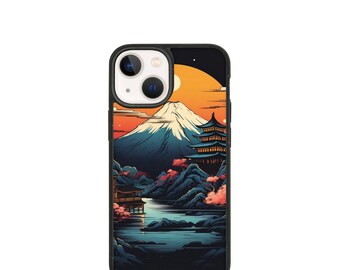 Japanese Landscape Cherry Blossom iPhone Case