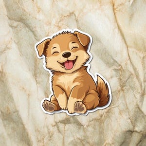 Adesivi Karma Dog Kiss-Cut - Adesivi in vinile per cuccioli di animali carini, album di ritagli per bottiglie d'acqua per laptop, regalo per amanti dei cani, paraurti per auto