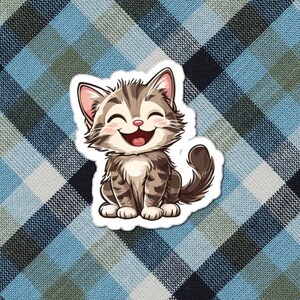 Stickers muraux Karma Cat - Stickers chats mignons, lot d'autocollants animaux en vinyle, cadeau pour amoureux des animaux de compagnie, décoration de bouteille d'eau pour ordinateur portable, carnet d'agenda