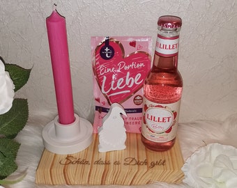 Geschenkset Lillet "Liebe" für Freundin, Kollegin, Familie - Dankeschön, Mitbringsel, Gastgeschenk