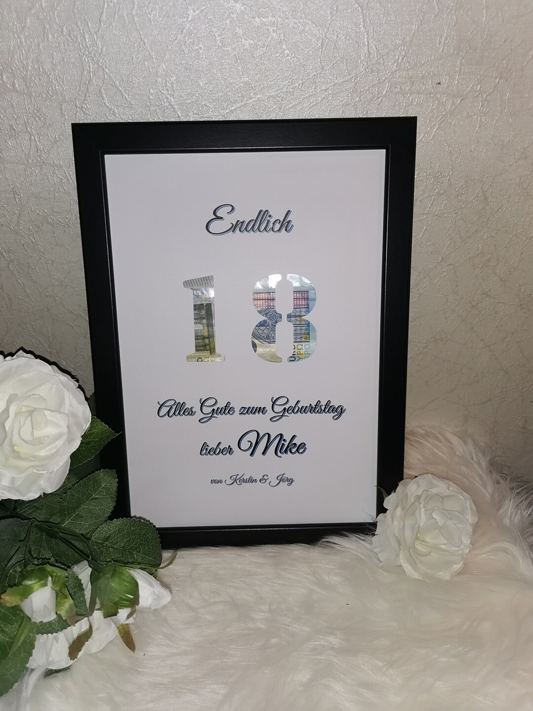Personalisierbares Geldgeschenk 18. Geburtstag Grußkarte Etsy.de