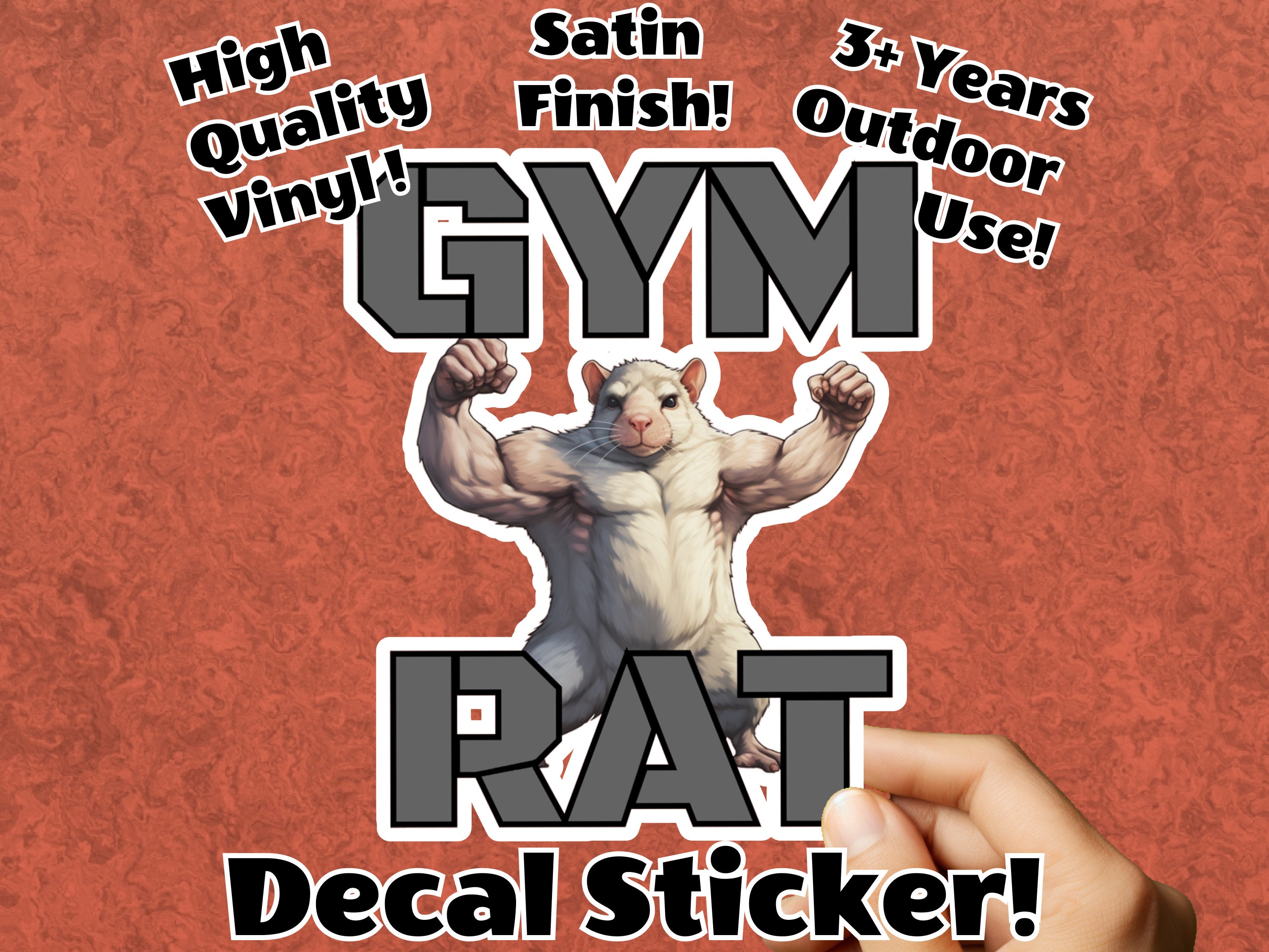 GYM RAT, WORKOUT :) Sticker for Sale by Tautvydas