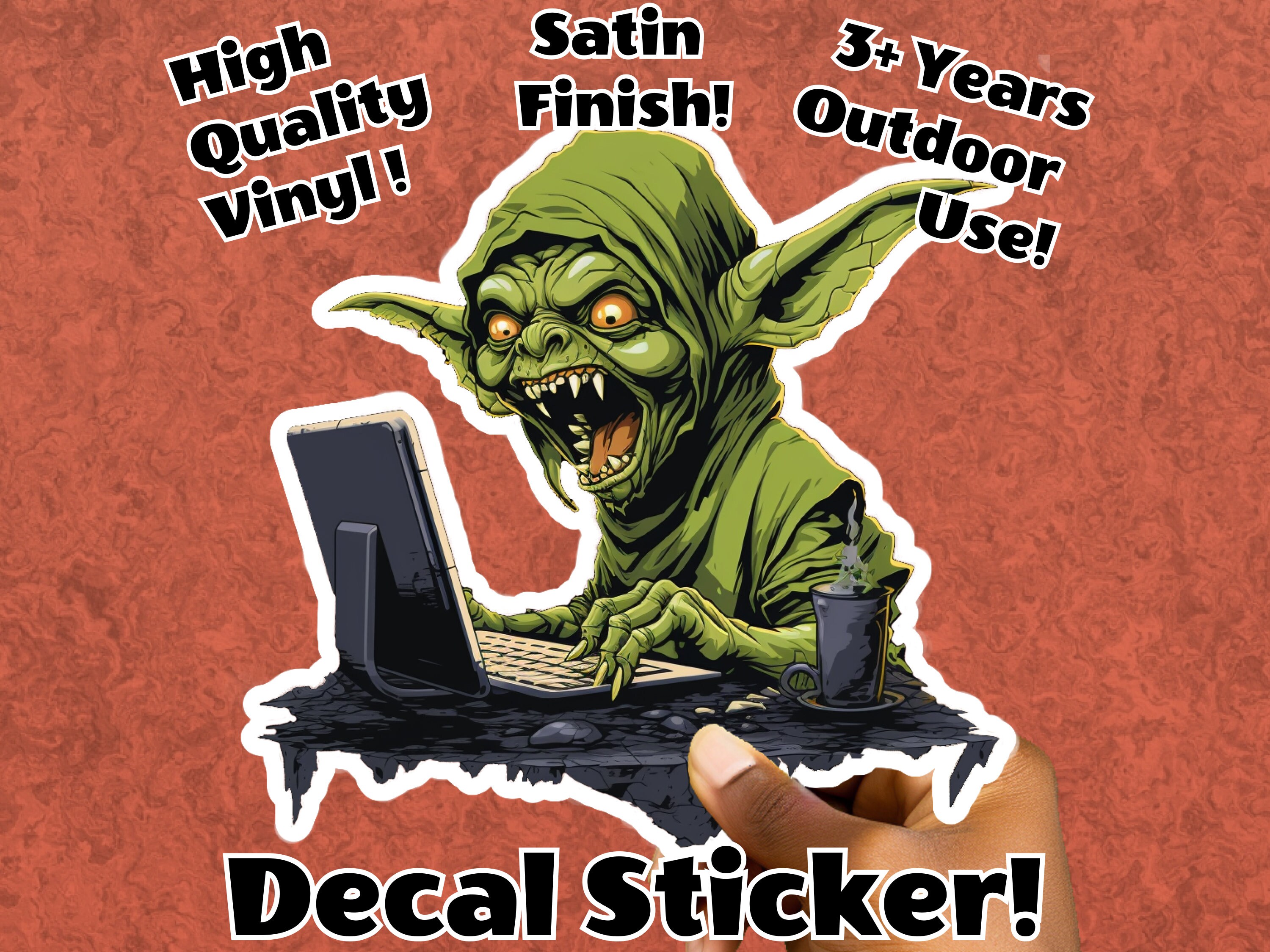 Troll Face Meme Sticker Vinyl Decal - Car Window Trollface Wall Boat Laptop