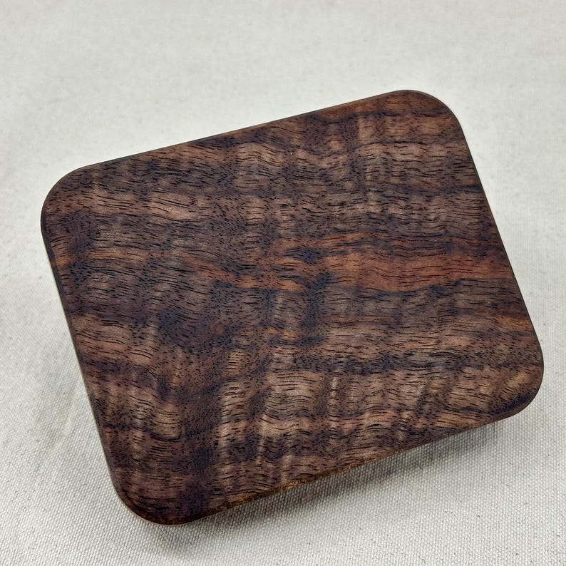 Personalizable Wooden Fly Box Figured Claro Walnut