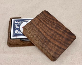 Personalizable Wooden Playing Card Box