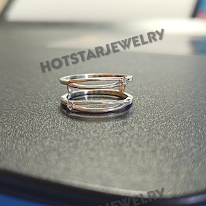 Excellent 0.2 Ct Round Cut Brilliant Diamond Enhancer Rings, 14K White Gold Finish Women's, Women Enhancer Rings