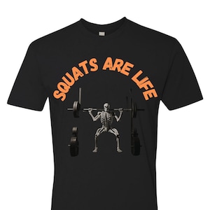 Camiseta de Halloween para hombre &quot;Squats Are Life Skeleton Muscle Flex&quot;
