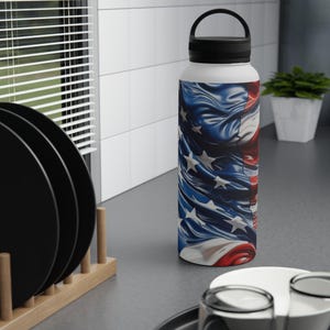 American Flag Stainless Steel Water Bottle