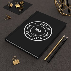 Hardcover &quot;Daily Discipline Journal&quot; Black