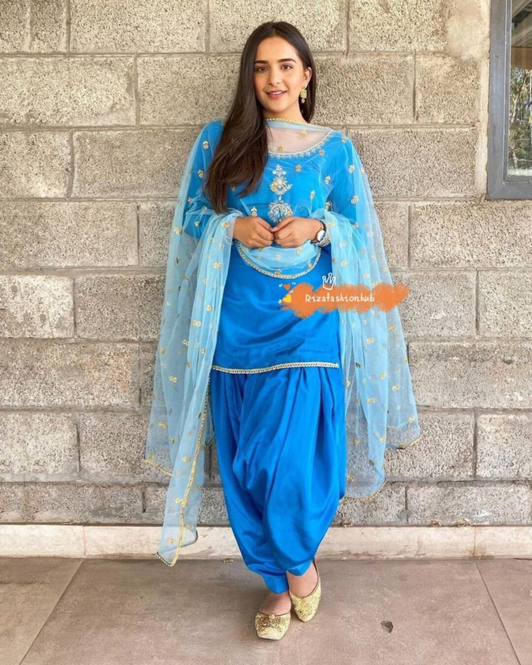 Beige Kurta Patiala Salwar Set