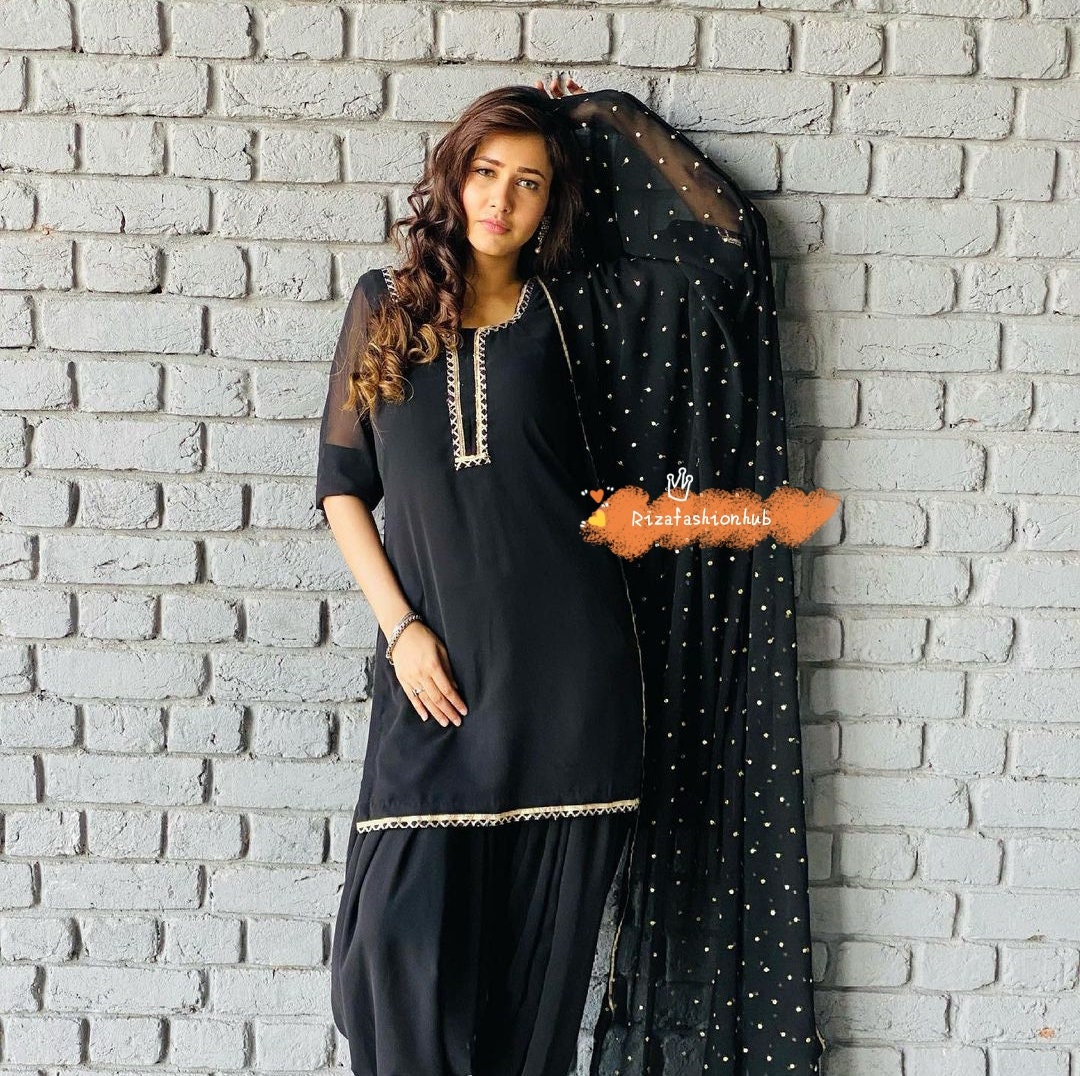 Women's Plus Size Salwar Kameez Suit Set With Dupatta – Indian Ethnic Party Wear Outfit