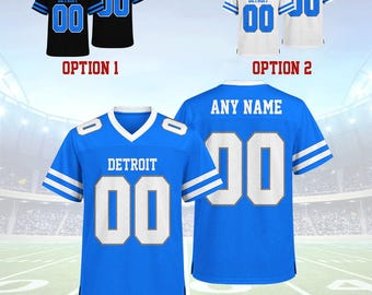 Custom Detroit Football Jersey, Personalized American Football Jerseys Name Number Shirt